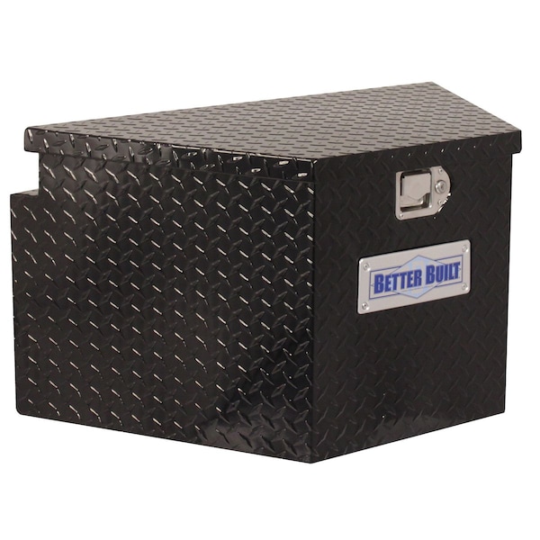 Better Built UTILITY TRAILER TONGUE TOOL BOX, BLACK, SHORT, V SHAPED